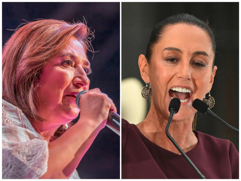 Showdown mit Mexican Standoff à la Sergio Leone oder Quentin Tarantino? Xóchitl Gálvez (links) und Claudia Sheinbaum. 
