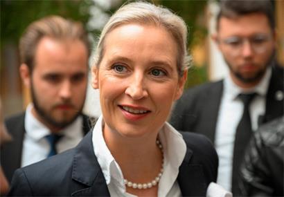 Sie betreibt wieder Geschichtsklitterung: die rechtsextreme AfD-Chefin Alice Weidel