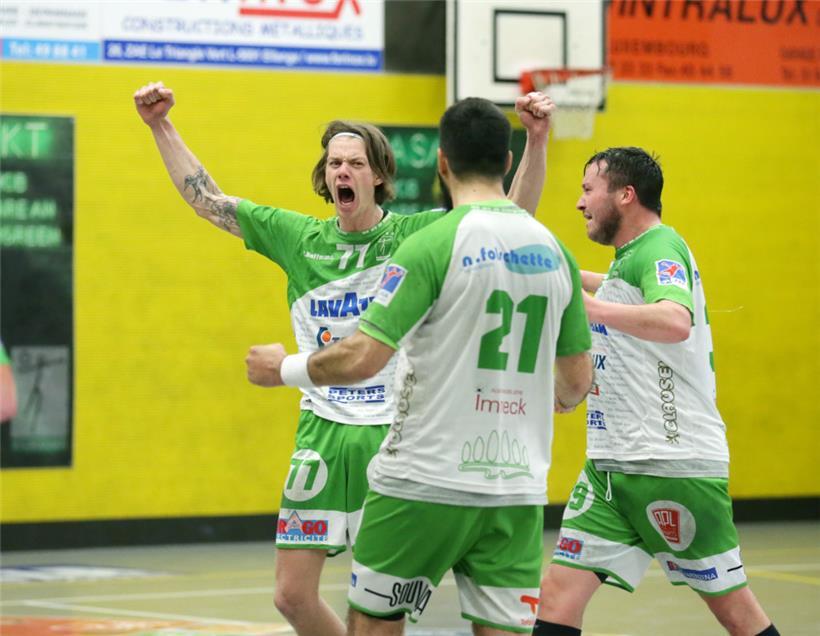 Sieben Spiele in Folge hat der HC Berchem um Yann Hoffmann (77) in der Titelgruppe gewonnen
