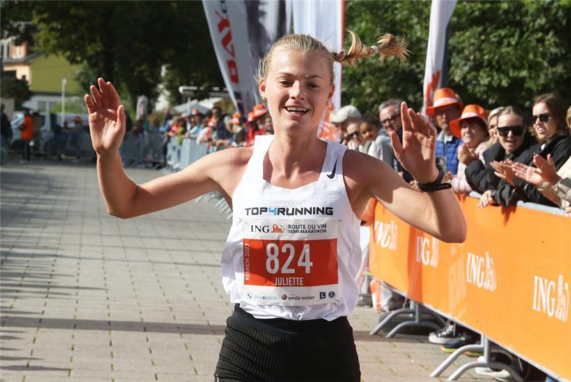 Siegerin des Halbmarathons: Juliette Thomas