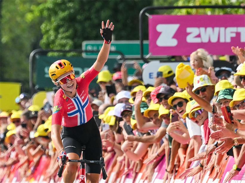 Sigrid Ytterhus Haugset trug sich als erste Norwegerin ins Palmarès der Tour de France Femmes ein