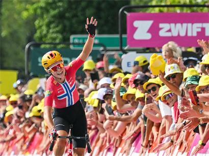Sigrid Ytterhus Haugset trug sich als erste Norwegerin ins Palmarès der Tour de France Femmes ein