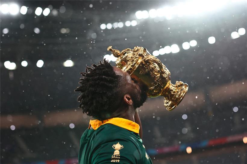 Siya Kolisi jubelte am Samstag über den Weltmeistertitel
