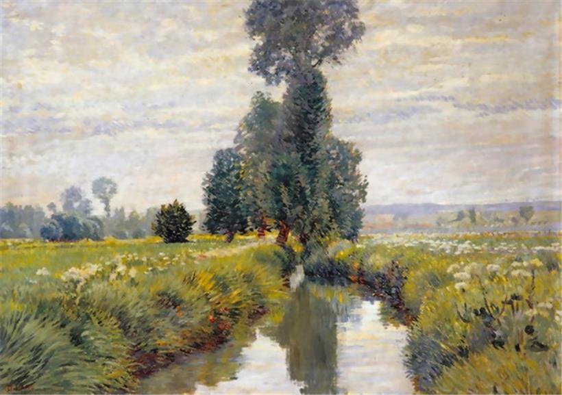 So erlebte der Maler Dominic Lang (1874 – 1919) offenbar noch die Alzette in ihrem Umfeld. 
