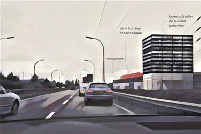 So hatten sich die Escher Betriebe den Handwerker-Hof am Rande der Autobahn vorgestellt
