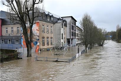 So hoch stieg die Alzette im Januar 2024 in Ettelbrück
