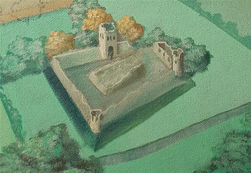 So könnte Berwart I ausgesehen haben: Ausschnitt eines Bildes, das auf einem alten Plan basiert
