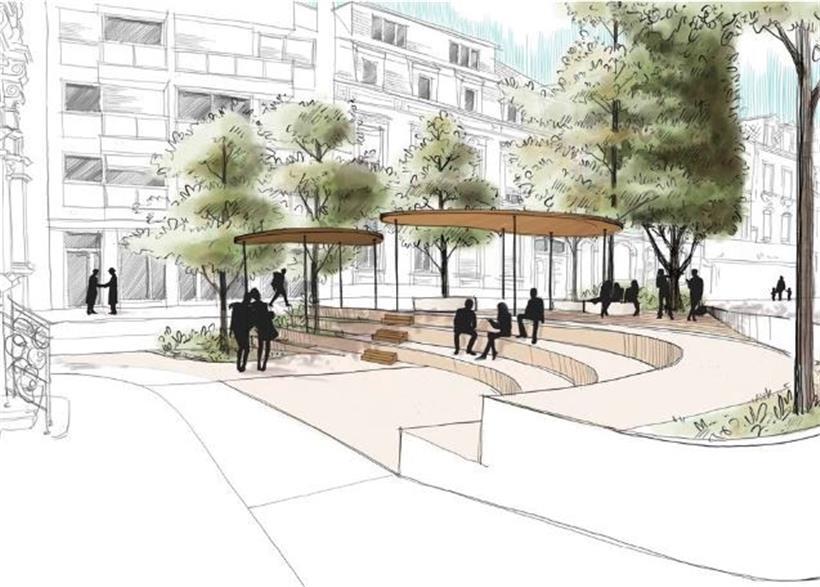 So könnte der Platz vor dem „Pitcher“ aussehen
