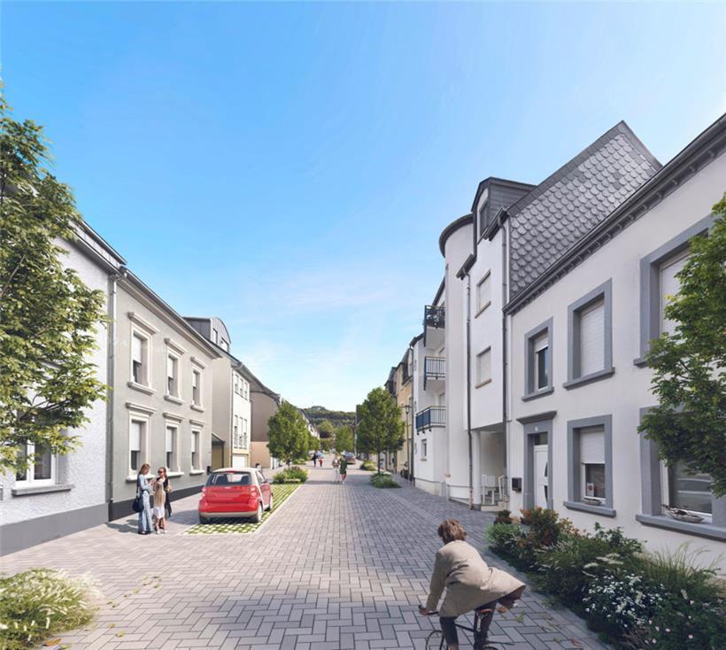 So könnte die rue Guillaume nach den Bauarbeiten aussehen – und damit eine Blaupause für weitere Sackgassen in Petingen werden
