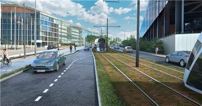 So könnte es 2027 am Boulevard Konrad Adenauer auf dem Kirchberg aussehen
