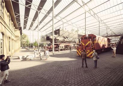 So könnte es im Innern des „Zuchmusée“ aussehen, links im Bild der wiederaufgebaute Ettelbrücker Bahnhof
