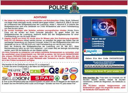 So sah Ransomware noch vor zehn Jahren aus: Die Erpresser versuchen mit dem Polizei-Logo Authentizität vorzugaukeln
