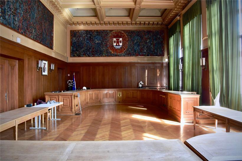 So sah der Saal im April kurz vor der Renovierung noch aus
