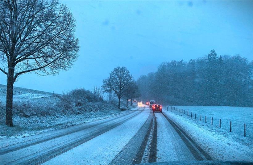 So sah es am Mittwochmorgen am Kayler Poteau aus – kurz danach wurde die Strecke...
