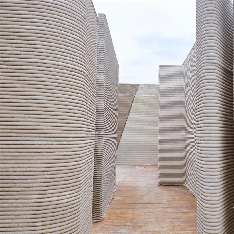 So sehen die gedruckten Wände des Tiny House in Rammeldingen aus
