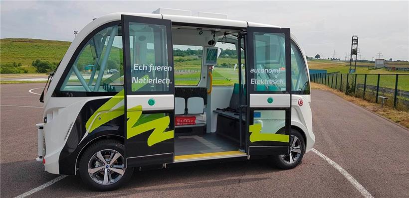 So sieht der fahrerlose Shuttlebus aus, der in der Alzettestraße zirkulieren soll
