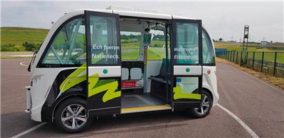 So sieht der fahrerlose Shuttlebus aus, der in der Alzettestraße zirkulieren soll
