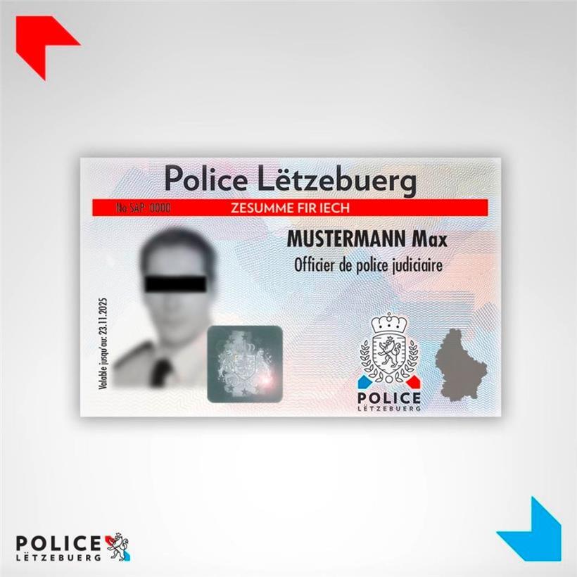 So sieht ein Luxemburger Polizeiausweis aus

