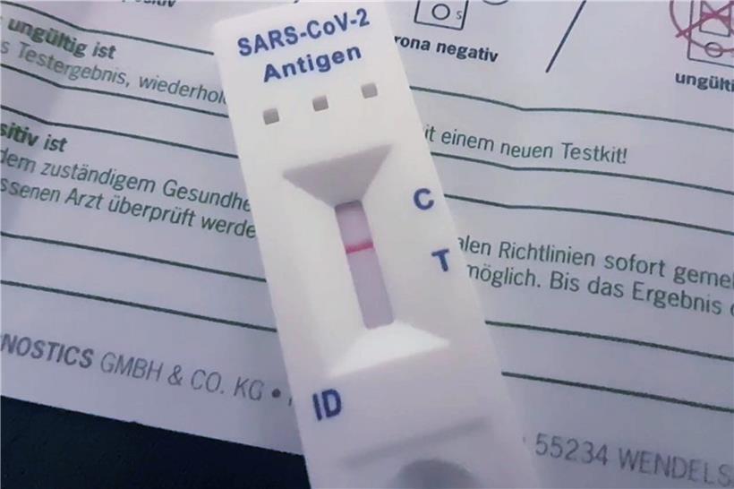 So sieht ein (negativer) Corona-Schnelltest aus
