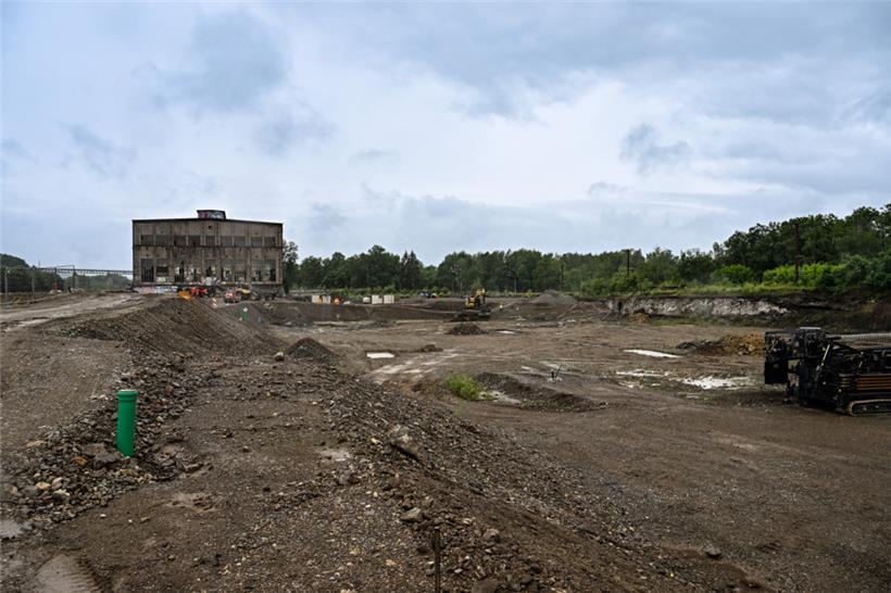 So sieht es heute auf dem Areal aus. „Bald aber schon würde das neue Viertel aus...