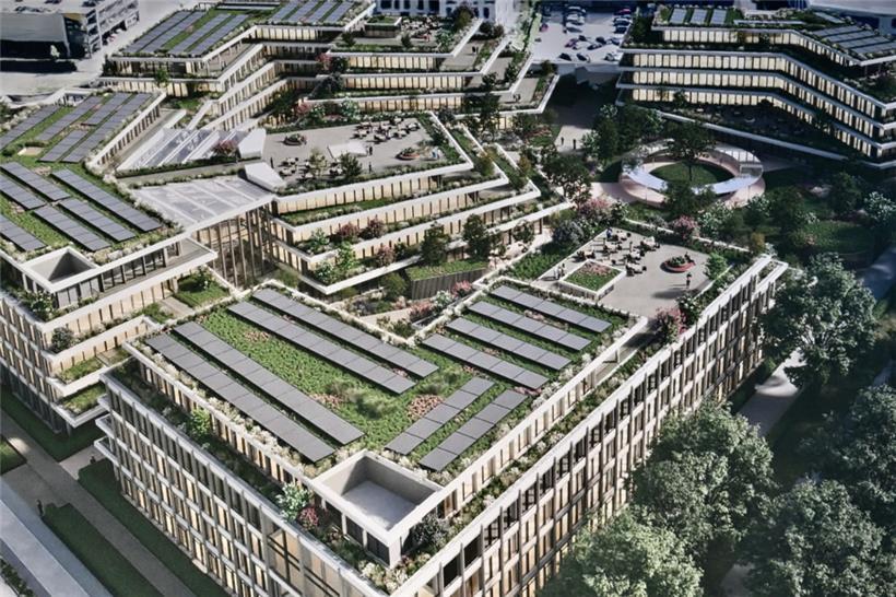 So soll das Gebäudekomplex „Campus“ im Jahr 2027 aussehen 
