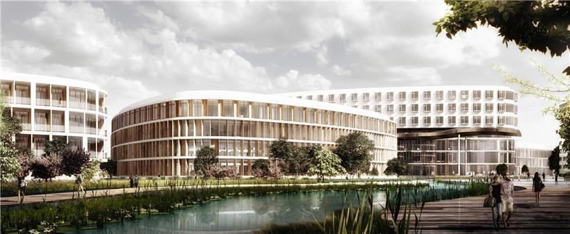 So soll das „Südspidol“ nach den Plänen von Architekt Albert Wimmer einmal aussehen
