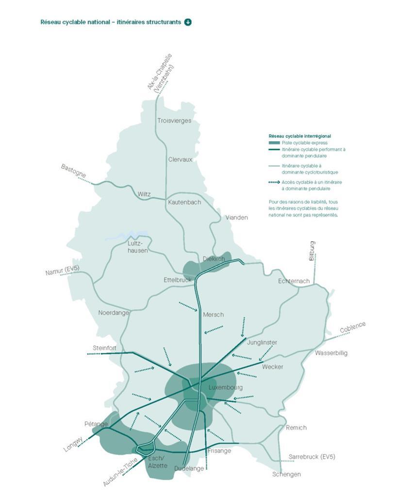 So soll das übergeordnete Radwegenetz laut PNM2035 einmal aussehen
