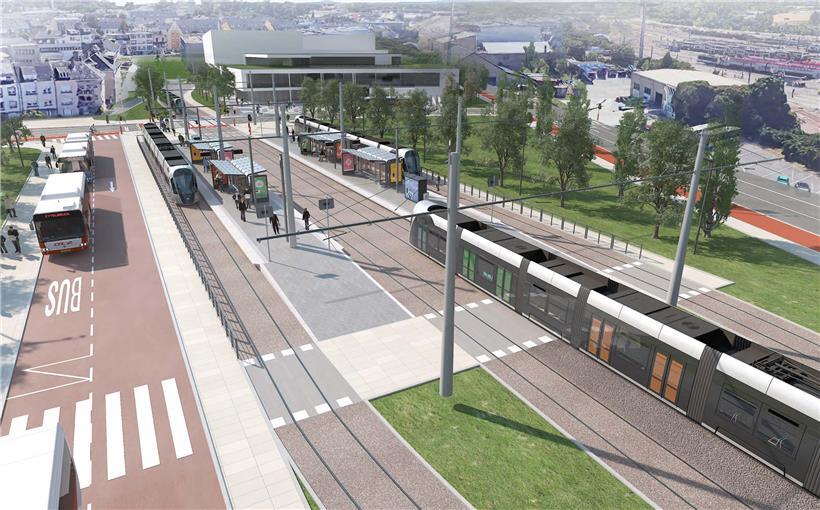 So soll der Umsteigebahnhof nahe dem Bonneweger Lyzeum aussehen
