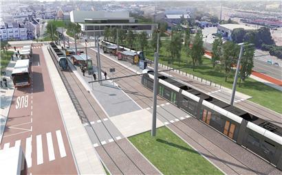 So soll der Umsteigebahnhof nahe dem Bonneweger Lyzeum aussehen
