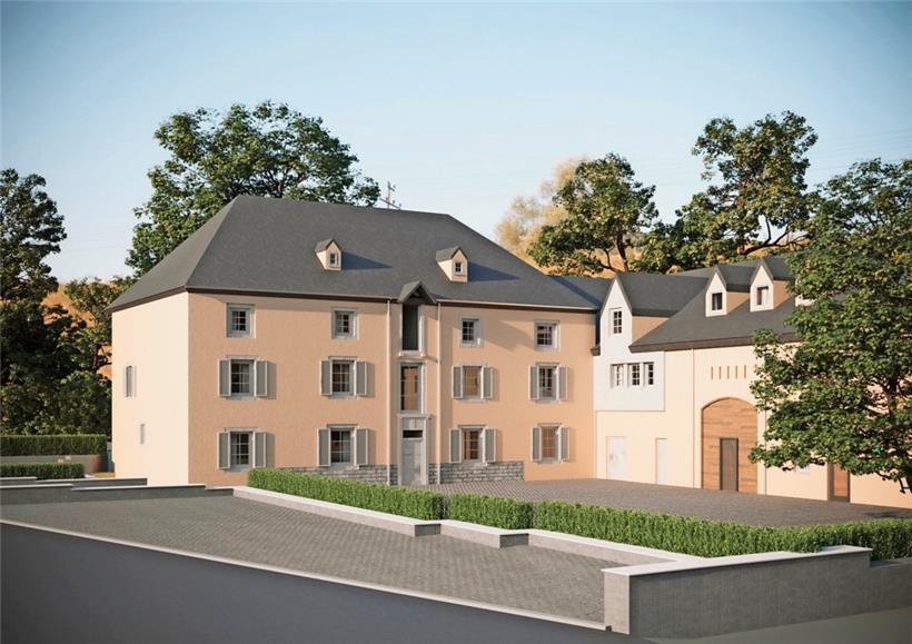 So soll die Bestgen-Mühle in einigen Jahren aussehen. Rund 10,5 Millionen Euro dürfte die Instandsetzung heutigen Berechnungen zufolge kosten. Das angegliederte Café-Restaurant bleibt erhalten.
