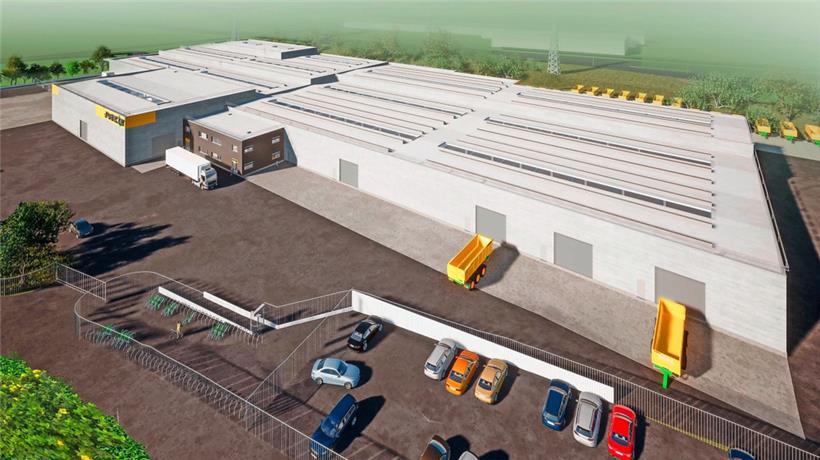 So soll die Produktionsstätte des Landmaschinenherstellers Joskin am Rande der Autobahn in Esch einmal aussehen
