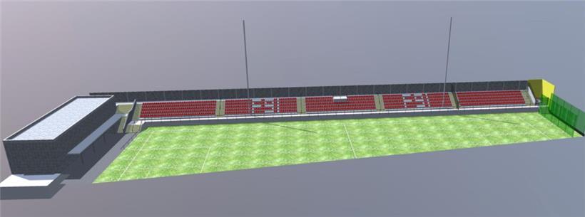 So soll die neue Tribüne aussehen.
