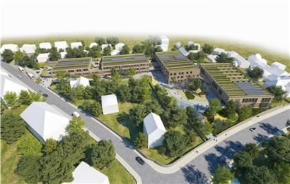 So soll es aussehen, wenn der Schul- und Sportkomplex fertig gebaut ist 
