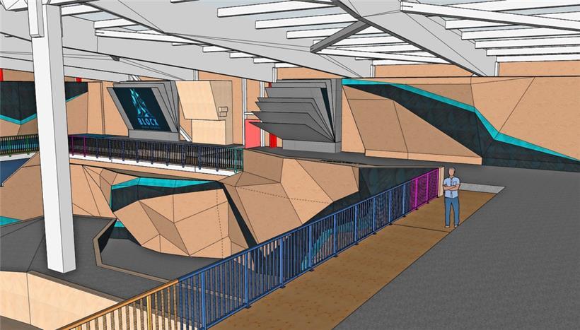 So soll es im Innern der Halle einmal aussehen