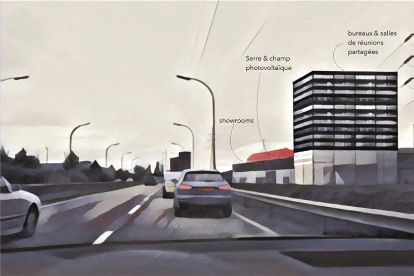 So stellten sich die „Escher Betriber“ den „Handwierkerhaff“ auf dem ehemaligen Twinerg-Gelände neben der Autobahn vor
