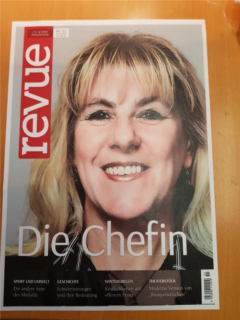 Sogar zum „Covergirl“ der Revue brachte Chantal es – zumindest überraschte sie ein Tageblatt-Grafiker mit dieser Fotomontage
