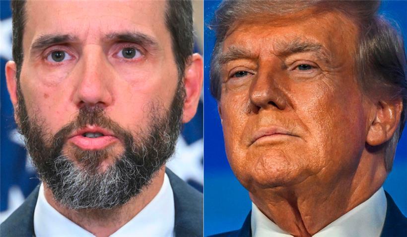 Sonderermittler Jack Smith (l.) und Donald Trump werden in diesem Leben keine Freunde mehr
