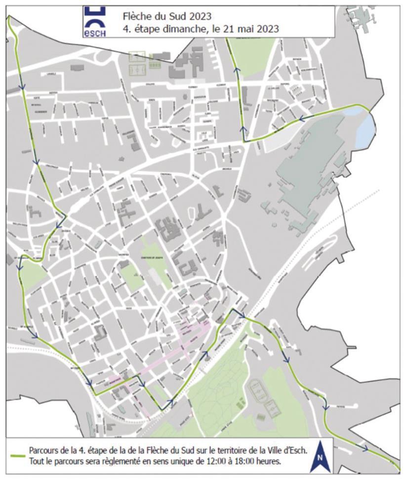 Sonntag: Schlussetappe mit Zielankunft in der Alzettestraße
