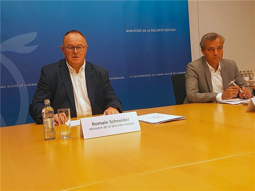 Sozialminister Romain Schneider und IGSS-Direktor Thomas Dominique stellten auch Zahlen des laufenden Jahres vor
