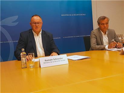 Sozialminister Romain Schneider und IGSS-Direktor Thomas Dominique stellten auch Zahlen des laufenden Jahres vor
