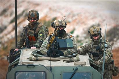 Spanische Soldaten bei einem Manöver der NATO im Februar
