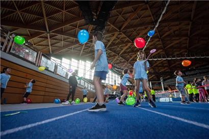 Spaß und Freude an der Bewegung standen beim „Butzendag“ in der Arena der Coque im Mittelpunkt
