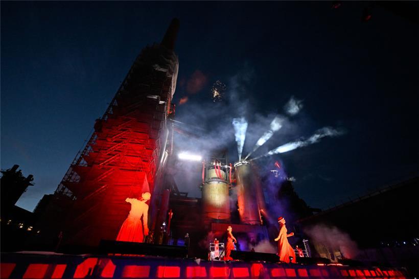 Spektakuläre Kulisse für das Hochofenfest auf Belval
