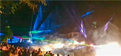 Spektakuläre Lichtspiele boten sich am Samstag Tausenden Besuchern entlang der Our in Vianden
