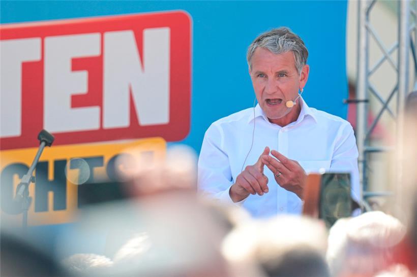 Spitzenkandidat Björn Höcke spricht auf einer Veranstaltung der AfD
