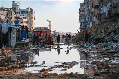Spuren des Krieges in Khan Yunis im südlichen Gazastreifen am 16. Mai
