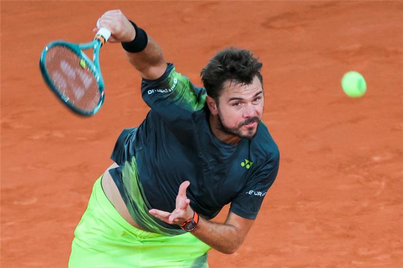 Stan Wawrinka besiegte am Sonntag in der ersten Runde der French Open Andy Murray in drei Sätzen
