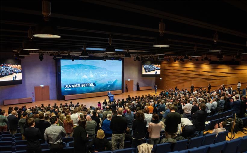 Standing Ovations von der eigenen Partei: Xavier Bettel in Esch am Samstagmorgen
