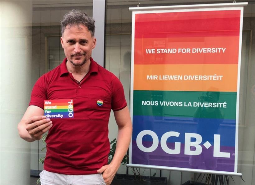 Stefan Osorio-König, beigeordneter Zentralsekretär beim OGBL, setzt sich für die Belange der LGBT+-Gemeinschaft ein
