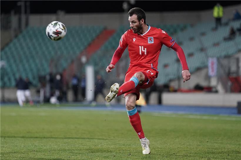 Stefano Bensi (Luxemburg) bei seinem letzten Einsatz im Dress der „Roten Löwen“ 2020 im Stade Josy Barthel
